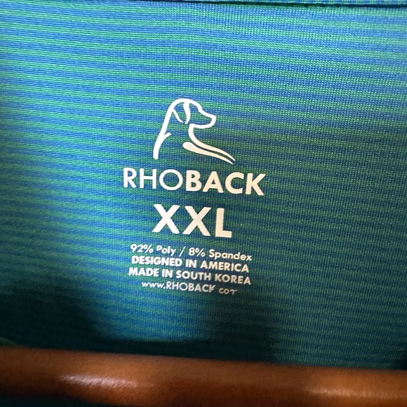 Rhoback Golf Performance Polo Shirt Top - Picture 3 of 4